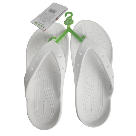 Crocs Classic Flip Flops White Men size 5 / Women 7 NWT - Picture 1 of 7